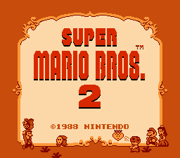 Super Mario Bros. 2 (prototype) Title Screen